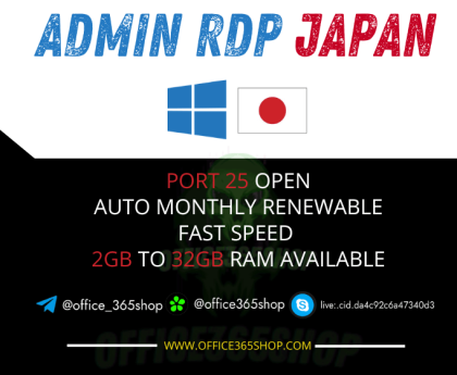 japan admin rdp server